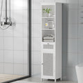 Artiss 161cm White Rattan Bathroom Cabinet Tallboy Storage Cupboard