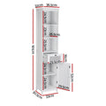 Artiss Bathroom Cabinet Storage X2 White Rattan 161cm