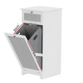 Artiss Laundry Hamper White Rattan Bathroom Storage Cabinet Basket