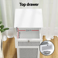 Artiss Laundry Hamper White Rattan Bathroom Storage Cabinet Basket