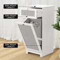 Artiss Laundry Hamper White Rattan Bathroom Storage Cabinet Basket