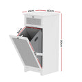 Artiss 2X Laundry Hamper Cabinet Bathroom Storage White Rattan