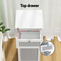 Artiss 2X Laundry Hamper Cabinet Bathroom Storage White Rattan