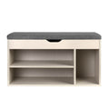 Artiss Shoe Rack Cabinet Bench 9 Pairs Pine
