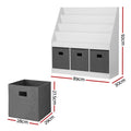 Keezi Kids Bookshelf 4 Tier Toy Storage Organiser Display Shelf Rack