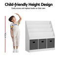 Keezi Kids Bookshelf 4 Tier Toy Storage Organiser Display Shelf Rack