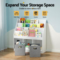Keezi Kids Bookshelf 4 Tier Toy Storage Organiser Display Shelf Rack