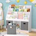 Keezi Kids Bookshelf 4 Tier Toy Storage Organiser Display Shelf Rack