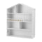Keezi 4 Tier Kids Bookshelf White Wooden Storage Organiser Cabinet