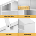Keezi 4 Tier Kids Bookshelf White Wooden Storage Organiser Cabinet