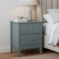 Artiss Bedside Table 2 Drawer Green Nightstand Storage Cabinet