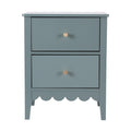 Artiss Bedside Table 2 Drawer Green Nightstand Storage Cabinet