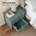 Artiss Bedside Table 2 Drawer Green Nightstand Storage Cabinet