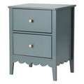 Artiss Bedside Table 2 Drawer Green Nightstand Storage Cabinet