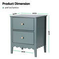 Artiss 2X Bedside Table 2 Drawers Bedroom Storage Nightstand Green