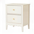 Artiss Bedside Table 2 Drawers Bedroom Storage Nightstand White