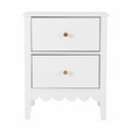 Artiss Bedside Table 2 Drawer White Nightstand Storage