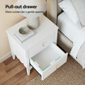 Artiss Bedside Table 2 Drawer White Nightstand Storage