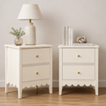 Artiss 2x Bedside Table 2 Drawers Bedroom Storage Nightstand White