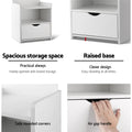 Artiss Bedside Table 1 Drawer White Shelves Storage