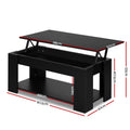 Artiss Black Lift-Top Coffee Table Storage