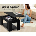 Artiss Black Lift-Top Coffee Table Storage