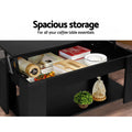 Artiss Black Lift-Top Coffee Table Storage