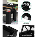 Artiss Black Lift-Top Coffee Table Storage