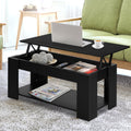 Artiss Black Lift-Top Coffee Table Storage