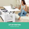 Artiss Lift-top Coffee Table White Storage
