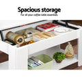 Artiss Lift-top Coffee Table White Storage