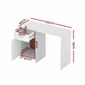 Artiss White Computer Desk 100CM with Drawer Cabinet