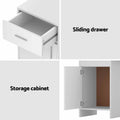 Artiss White Computer Desk 100CM with Drawer Cabinet