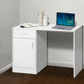 Artiss White Computer Desk 100CM with Drawer Cabinet