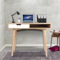 Artiss Computer Desk 90cm Oak Drawer Cabinet Shelf