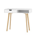 Artiss Computer Desk 90cm White Drawer Cabinet Shelf
