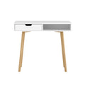 Artiss Computer Desk 90cm White Drawer Cabinet Shelf