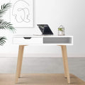 Artiss Computer Desk 90cm White Drawer Cabinet Shelf