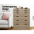 Artiss MYLA 6 Chest of Drawers Oak