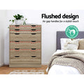 Artiss MYLA 6 Chest of Drawers Oak