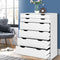 Artiss 6 Drawer Chest White
