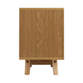 Artiss Bedside Table 2 Drawer Oak with Shelf Storage