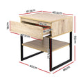 Artiss Bedside Table 1 Drawer with Shelf CASEY