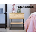 Artiss Bedside Table 1 Drawer with Shelf CASEY