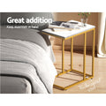 Artiss Marble Effect Coffee Table Side Table Emma