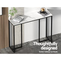 Artiss Console Table Marble Effect White 100cm