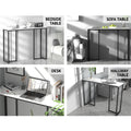 Artiss Console Table Marble Effect White 100cm