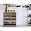 Artiss 4 Chest of Drawers BARNLY Oak Wood Storage