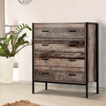 Artiss 4 Chest of Drawers BARNLY Oak Wood Storage
