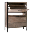 Artiss 12 Pair Wooden Shoe Rack Storage Cabinet Vintage
